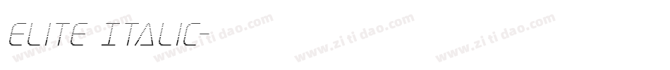 Elite Italic字体转换